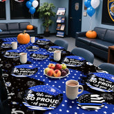 98 Pcs Police Party Plates Napkins Tablecloths - Grencian